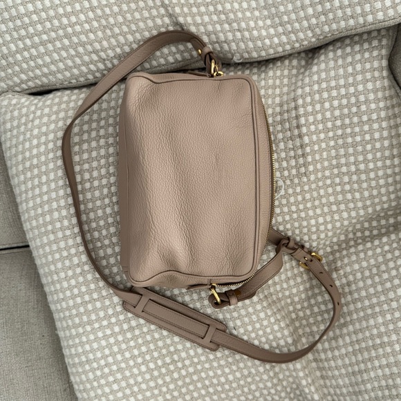 Prada Beige Vitello Phenix Leather Double Zip Crossbody Bag - Picture 10 of 10